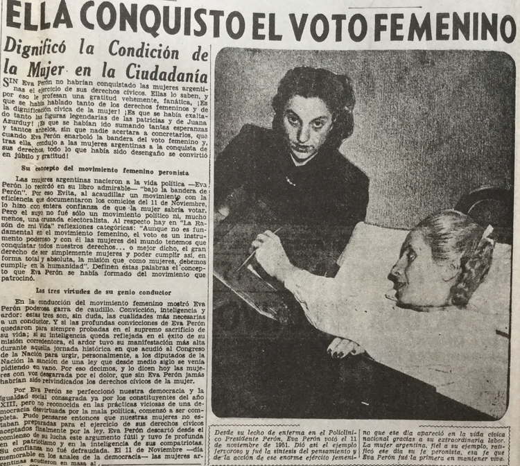 Eva Perón Y El Voto Femenino Más De Tres Millones 500 Mil Mujeres Votaron Por Primera Vez El 11 0054