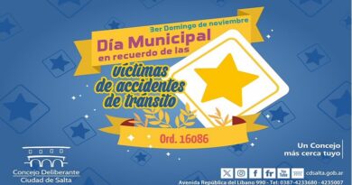 Este domingo se conmemora el Día Municipal en Recuerdo de las Víctimas de Accidentes de Tránsito