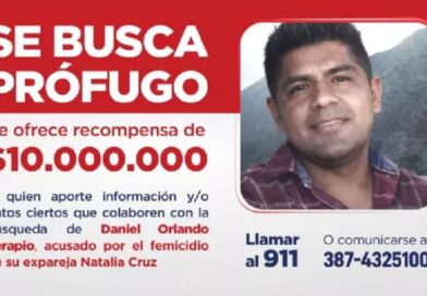 El Gobierno de Salta ofrece una recompensa de $10 millones por información sobre Daniel Serapio, prófugo por femicidio