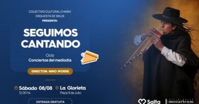 “Conciertos del Mediodía” regresa a la plaza 9 de Julio con música de sikus