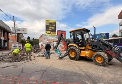 La Municipalidad inició obras de bacheo en Pje. Baigorria y Av. Jujuy