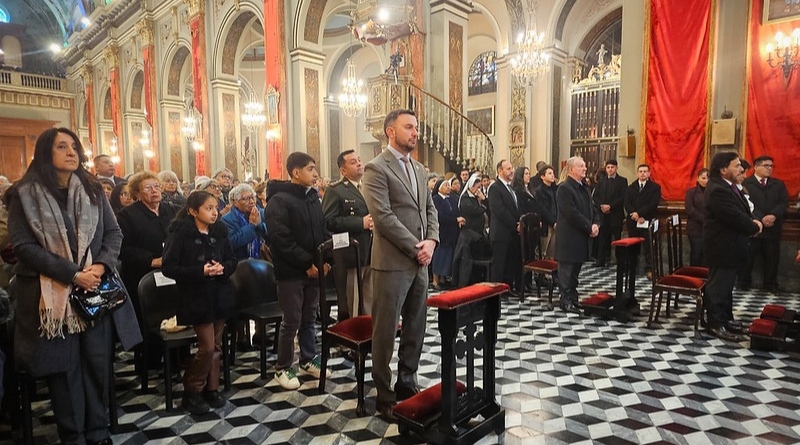 El presidente del CD participó del inicio del Triduo en honor a la Virgen del Milagro